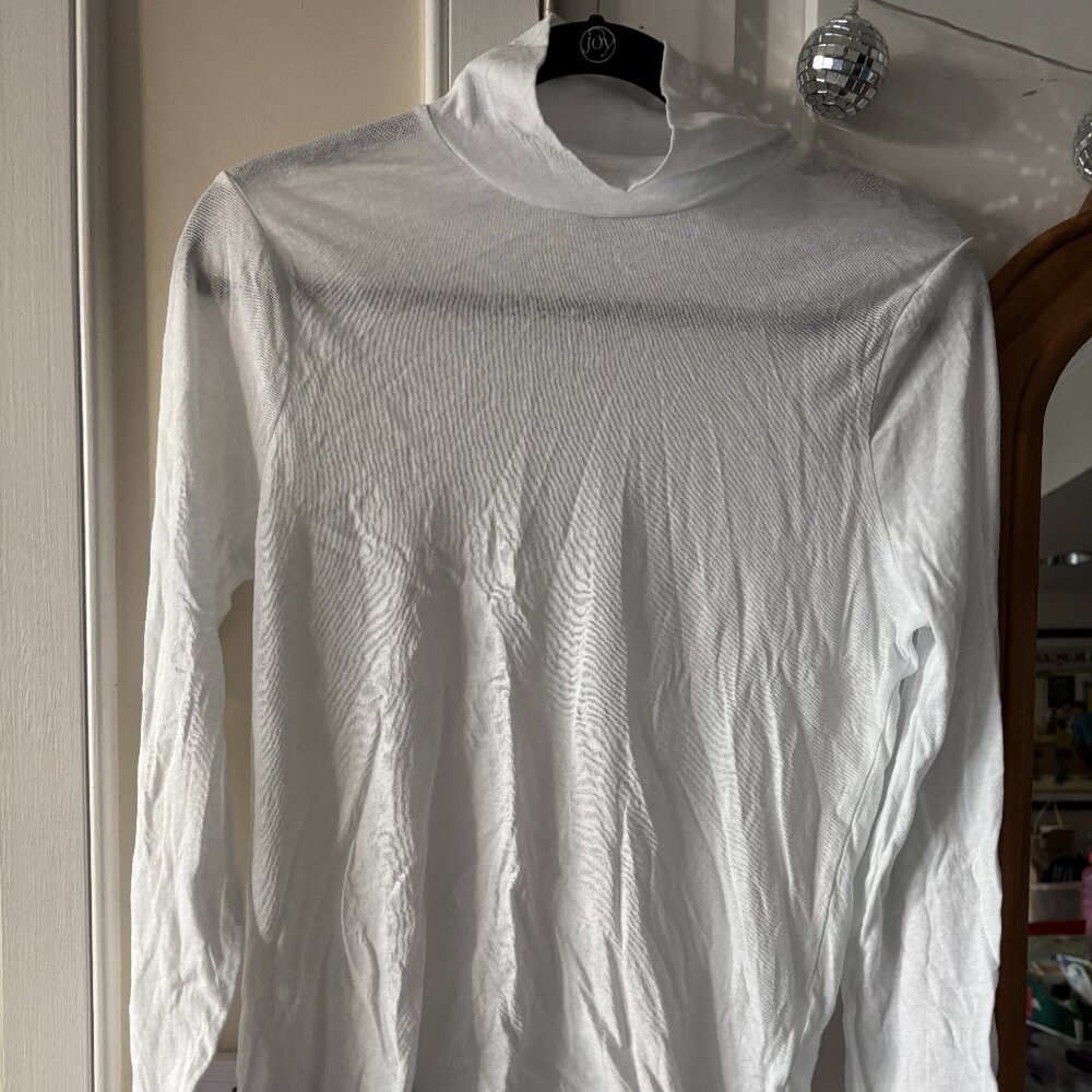 J. Crew Tissue Crepe Turtleneck Long Sleeve